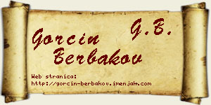 Gorčin Berbakov vizit kartica